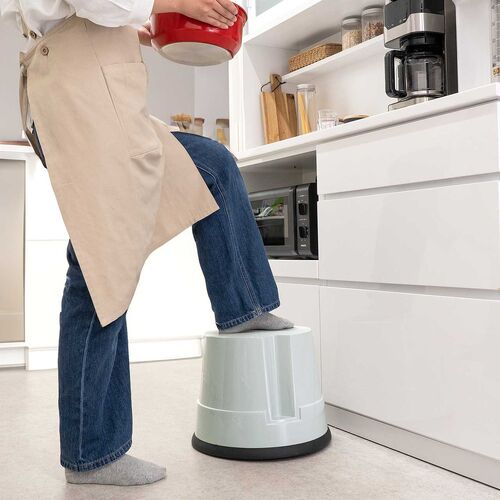 ステップスツール 踏み台 キャスター付き ストッパー機能付き 高さ30cm 1段タイプ スタッキング可能 耐荷重150kg 高耐久 グレー