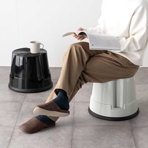 ステップスツール 踏み台 キャスター付き ストッパー機能付き 高さ30cm 1段タイプ スタッキング可能 耐荷重150kg 高耐久 グレー