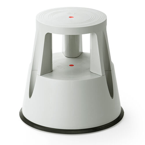 ステップスツール 踏み台 キャスター付き ストッパー機能付き 高さ41.5cm 2段タイプ スタッキング可能 耐荷重150kg 高耐久 グレー