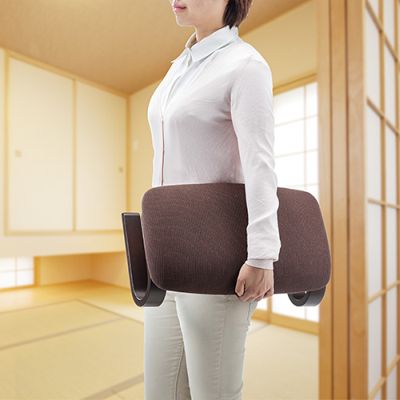 正座椅子 脚のしびれ防止 腰痛対策 木製フレーム ブラウン