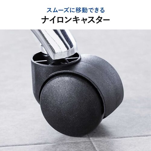ワークチェア S字背もたれ ハイバック アームレスト付き ブラック