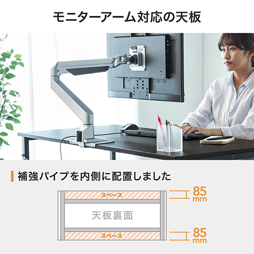 ワークデスク 幅120cm 奥行60cm ホワイト