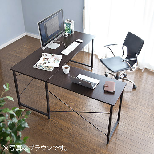 L字型デスク 幅150cm+90cm ブラック