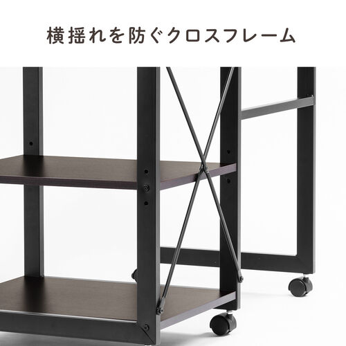 折りたたみデスク キャスター付き ライトブラウン