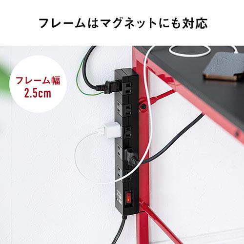 ゲーミングローデスク ローデスク 高さ可変 3段階可変 幅100cm 奥行60cm タップ受け カーボン調天板 レッドフレーム