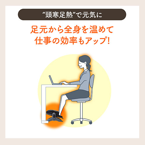 あったかフットレスト フットウォーマー 足温器 メッシュクッション付き USB給電 高さ調整 角度調整