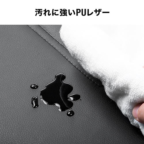 ゲーミングオットマン リラックス 足置き台 ストッパー付きキャスター PUレザー生地 ブラック