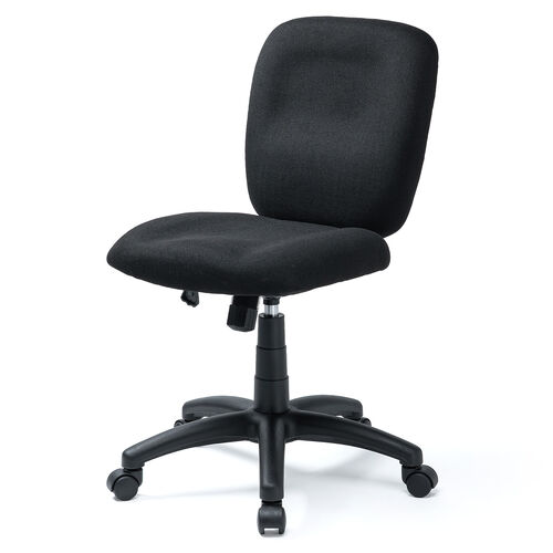 オフィスチェア 布張り ロッキング機能 キャスター付き ブラック