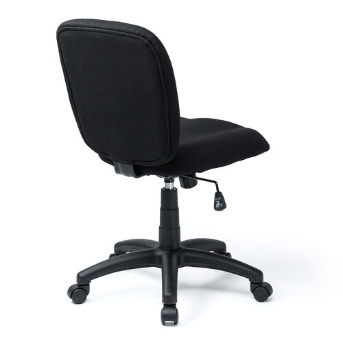 オフィスチェア 布張り ロッキング機能 キャスター付き ブラック