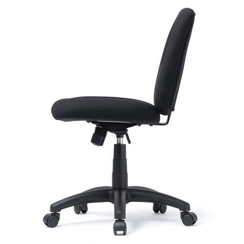 防汚 防傷 オフィスチェア 布張り キャスター付き ブラック