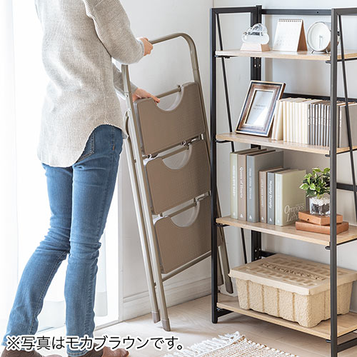 踏み台 折りたたみ式 3段 ステップ台 クリームベージュ
