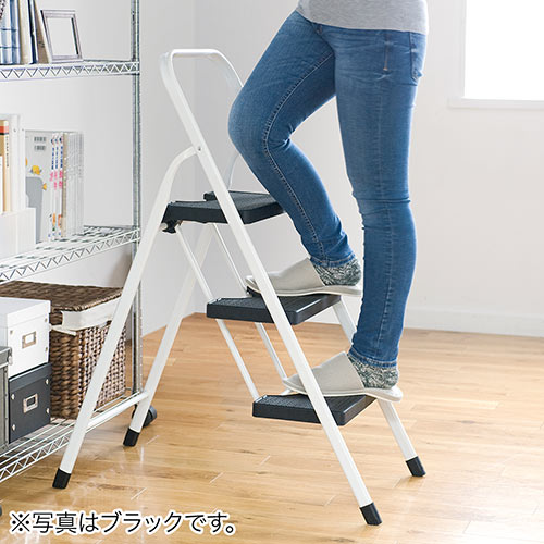 踏み台 折りたたみ式 3段 ステップ台 クリームベージュ