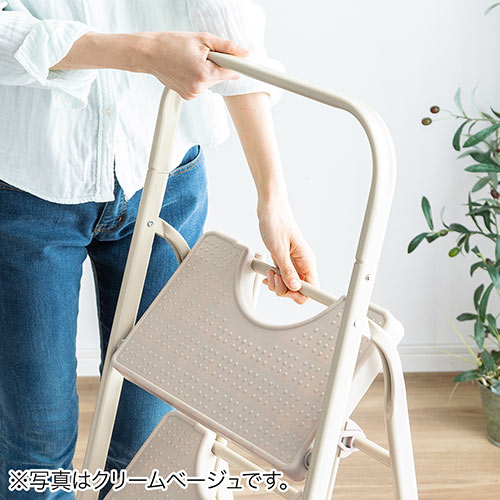 踏み台 折りたたみ式 3段 ステップ台 モカブラウン