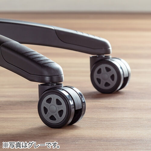 ゲーミングチェア 交換用キャスタ 大型 硬質ウレタン 双輪キャスター 5個入りブラック