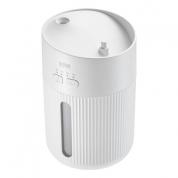 卓上加湿器 USB充電式 超音波式 上部給水 400ml タイマー付き ホワイト