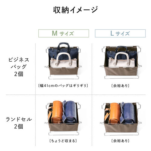 折りたたみ荷物入れ Mサイズ ブラウン スタッキング可能