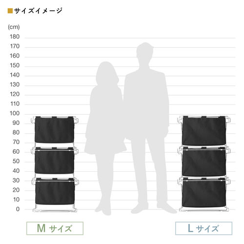 折りたたみ荷物入れ Lサイズ ブラウン スタッキング可能