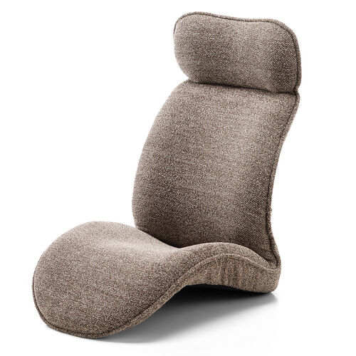 腰ラク座椅子 ヘッドレスト14段階 座面14段階 背もたれ6段階 角度調節 ウレタンクッション ブラウン