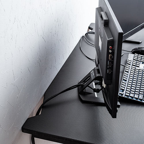 ゲーミングデスク(パソコンデスク・PCデスク・平机・ゲームデスク・幅1200mm・奥行600mm)