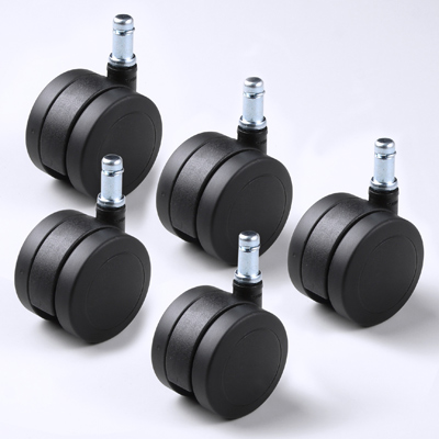 椅子用ウレタンキャスター 大型 直径60mm 交換用 5個入り 1脚分 【対応をご確認ください】